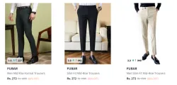 Men Formal Trouser Starting @ ₹272