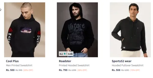 Image of Men Hoodie up to 80% Discount