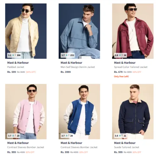 Image of Men Jacket Starting @ ₹599