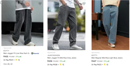 Image of Men Jeans Minimum 70% Discount