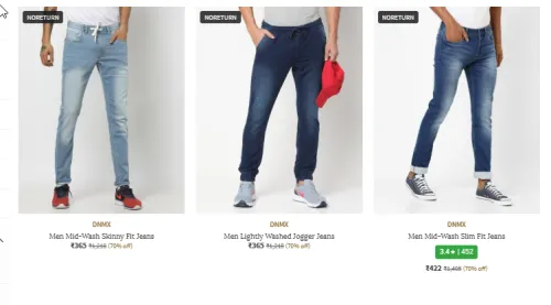 Image of Men Jeans Minimum 70% Discount
