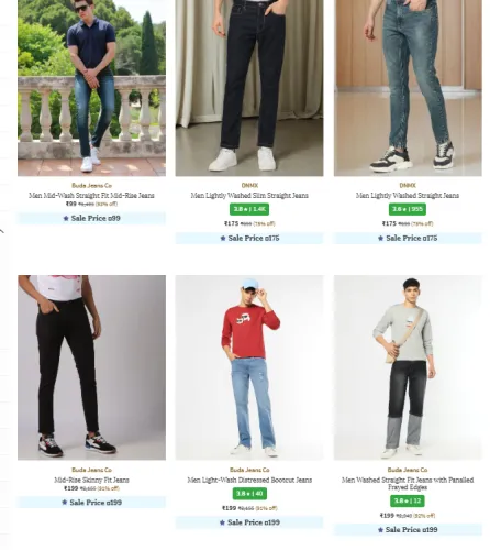 Image of Men Jeans Starting @ ₹175