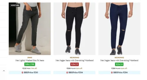 Image of Men Jeans Starting @ 210