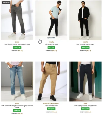 Image of Men Jeans Starting @ ₹240