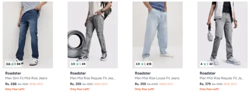 Image of Men Jeans Starting @ ₹288