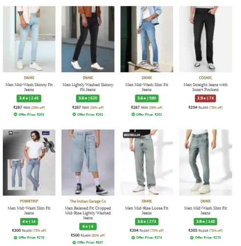 Image of Men Jeans Starting @ 290