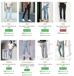 Men Jeans Starting @ 290