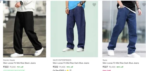 Image of Men Jeans Starting @ ₹322