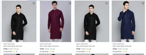 Image of Men Kurta At Minimum 70% Discount