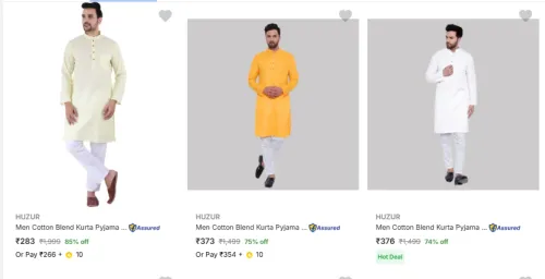 Image of Men Kurta & Pyjama Starting @ ₹283