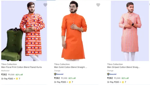 Image of Men Kurta Starting @ ₹282