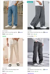 Men Loose Fit Jeans Minimum 70% Discount