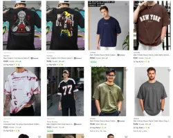 Men Oversize T-shirt Starting @ ₹299