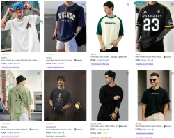 Men Oversize Tshirt Starting @ ₹185