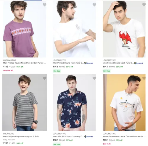 Image of Men's Premium T-Shirt @ Minimum 70% Discount