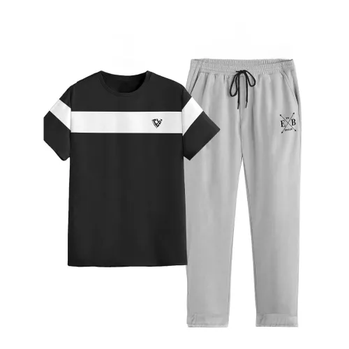 Image of Noble Monk Men Regular Fit Cord-Set | Round Neck Full Sleeve Tshirt with Lower | Relax Fit Track Suit For Men