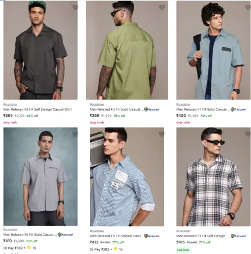 Image of Men Relaxe fit Shirt Minimum 70% Discount