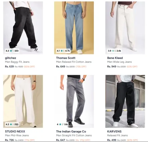 Image of Men's rexeted fit jeans @ up to 80% discount 