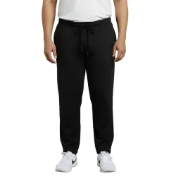 Mens Black Regular Fit Cotton Plus Size Track Pant
