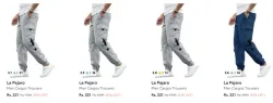 Mens Cargo Starting at ₹221