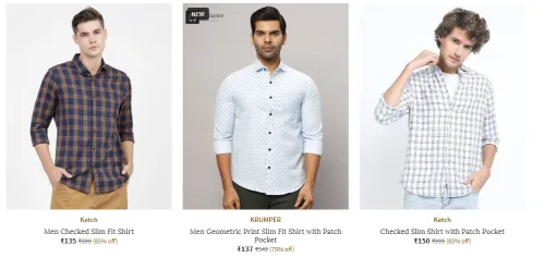 Image of Men's Casual Shirts Starting @ ₹135