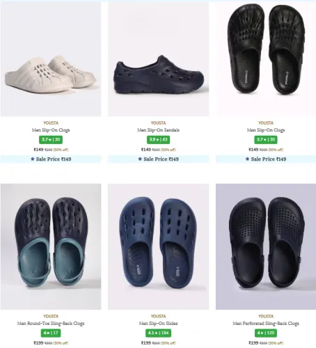 Image of Men's clogs starting @ ₹149