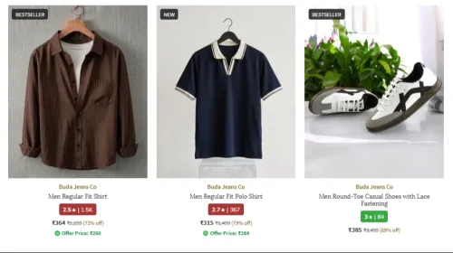 Image of Men's CLOTHINF STARTING AT ₹290
