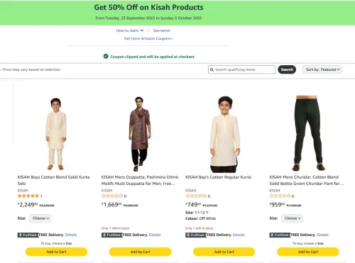 Image of Men's Cloting Get 50% Off on Kisah Products .