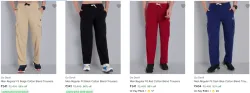 Mens Cotton Blend Trousers Starting @341