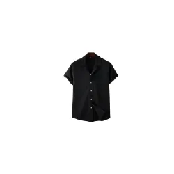 Mens Cotton Pop Corn Stylish Half Sleeves Regular Fit Casual Shirt