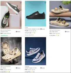 Mens Footwear Upto 90% Discount 