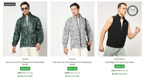 Image of Men's jacket starting at ₹240
