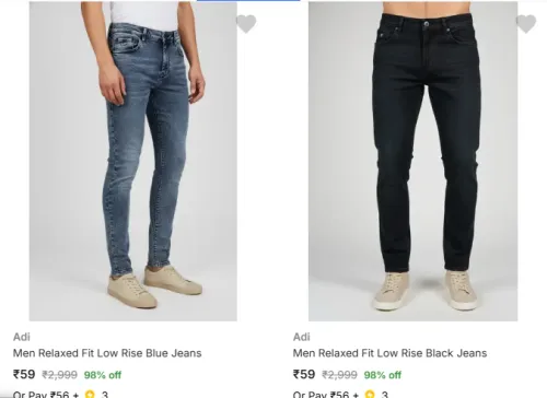 Image of Men's Jeans Starting @ ₹59