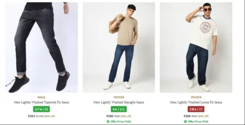 Image of Men's Jeans Starting at ₹262
