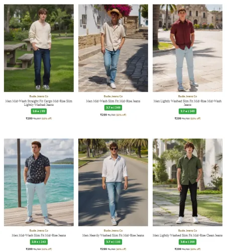 Image of Men's Jeans starts @ ₹299