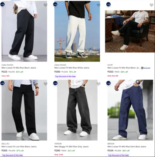 Image of Men's Jeans upto 88% Discount