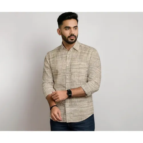 Image of Men's Khaadi Cotton Striped Casual Shirt