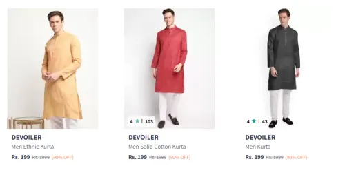 Image of Men's Kurta Starting At ₹199