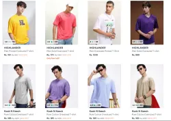 Mens Oversized T-shirts Starting at ₹161