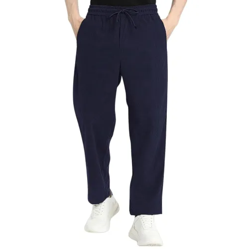 Image of Men's Self Design Corduroy Track Pants