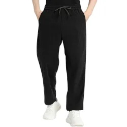 Mens Self Design Corduroy Track Pants – Mid Rise, Flexi Waist, Ankle Length