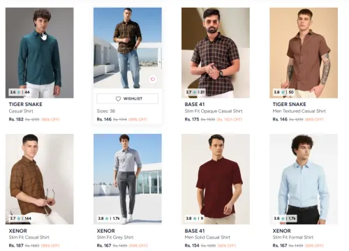 Image of Men's shirt Starting at ₹146