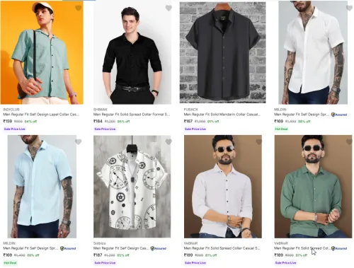 Image of Men's shirts starting @ ₹159