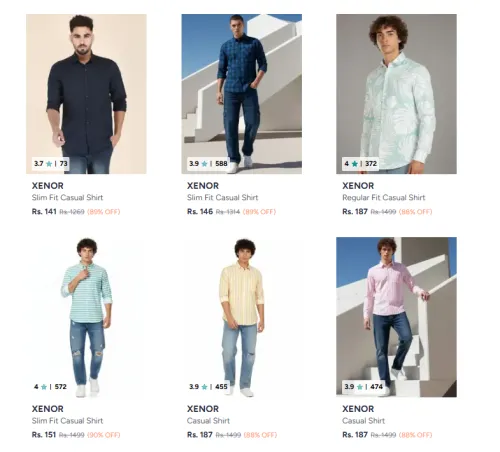 Image of Men's Shirts Starting at ₹141