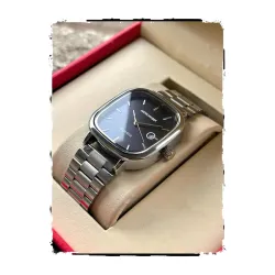 Mens Silver, Watch with Stainless Steel Band