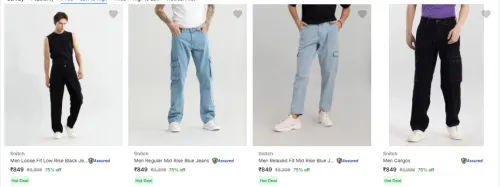 Image of Men,s Snitch Jeans Flat 75% Discount.