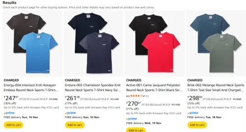 Image of Men's Sports T-Shirts Minimum 70% Discount .