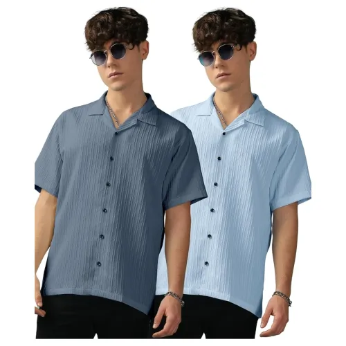 Image of Men's Striped Half Sleeve Polycotton Shirt