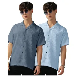 Mens Striped Half Sleeve Polycotton Shirt