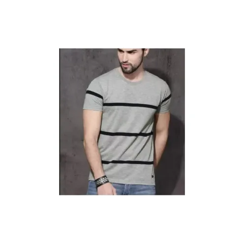 Image of Men's Striped Round Neck T-Shirt 